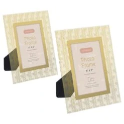 B&M Harmony Glass Photo Frame 5 X 7" - Gold -B and M Store 380067 380068 harmony glass photo frame main 1