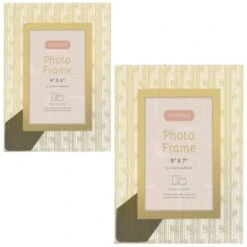 B&M Harmony Glass Photo Frame 4 X 6" - Gold -B and M Store 380067 380068 harmony glass photo frame main 2