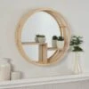 B&M Bamboo Mirror With Shelf - Natural Wood -B and M Store 380095 bamboo mirror with shelf