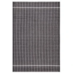 B&M Grey Check Tea Towels 3pk -B and M Store 380305 3pk check tea towels grey 4
