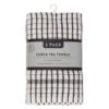 B&M Check Tea Towels - Black 3pk -B and M Store 380307 3pk check tea towels black