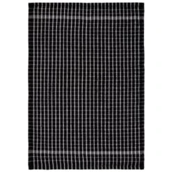 B&M Check Tea Towels - Black 3pk -B and M Store 380307 3pk check tea towels black 4