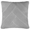 B&M Pleated Cushion - Silver -B and M Store 380360 silver pleated cushion1