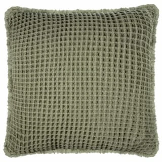 B&M Cotton Waffle Cushion - Green 3 B&M Cotton Waffle Cushion - Green