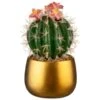 B&M Lush Paradise Cactus In Gold Pot -B and M Store 380714 cactus in gold pot