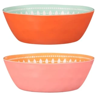 B&M Bloom Print Picnic Bowl - Pink 5 B&M Bloom Print Picnic Bowl - Pink - Image 3