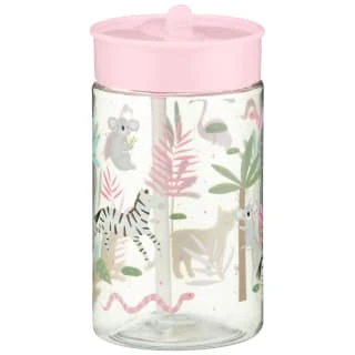 B&M Little Safari Kids Cup With Straw Lid - Pink 4 B&M Little Safari Kids Cup With Straw Lid - Pink - Image 2