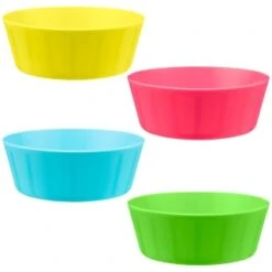 B&M Little Safari Picnic Bowls 4pk -B and M Store 381384 kids 4pk colour bowls group