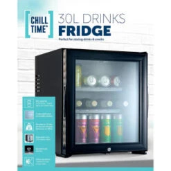 B&M Chill Time Mini Bar Fridge 30L -B and M Store 381810 chill time 30l drinks fridge 4