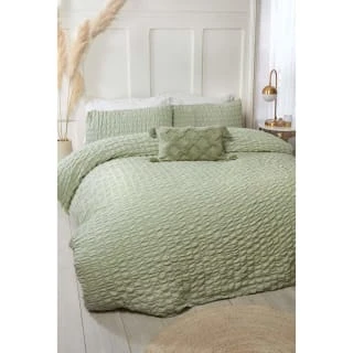 B&M Lara King Duvet Set - Sage 3 B&M Lara King Duvet Set - Sage