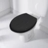 B&M Tongue & Groove Toilet Seat - Black -B and M Store 383098 t and g toilet seat black