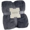 B&M Waffle Throw - Dark Slate 2 B&M Waffle Throw - Dark Slate -B and M Store 383152 supersoft waffle throw dark slate
