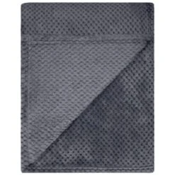 B&M Waffle Throw - Dark Slate -B and M Store 383152 supersoft waffle throw dark slate 3