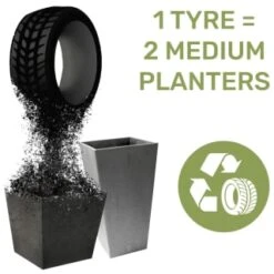 B&M Octavia Planter 28cm - Slate 9 B&M Octavia Planter 28cm - Slate -B and M Store 383769 383770 383772 383773 octavia planter slate pewter 28cm 38cm 2