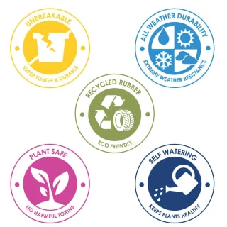 B&M Octavia Planter 28cm - Slate 5 B&M Octavia Planter 28cm - Slate - Image 3