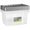 B&M Clear Storage Boxes With Lids 3pk 20L 2 B&M Clear Storage Boxes With Lids 3pk 20L -B and M Store 384092 20l lidded box 3pk 3