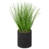 B&M Artificial Grass In Black Rattan Pot -B and M Store 387525 grass in black rattan pot
