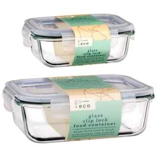 B&M Small Eco Glass Clip Lock Food Container 6 B&M Small Eco Glass Clip Lock Food Container - Image 4