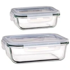 B&M Small Eco Glass Clip Lock Food Container 11 B&M Small Eco Glass Clip Lock Food Container -B and M Store 388506 388507 glass clip lock food container group