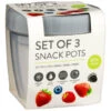 B&M Set Of 3 Snack Pots 3pk 1 B&M Set Of 3 Snack Pots 3pk -B and M Store 388508 set of 3 snackpots