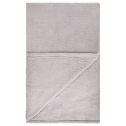 B&M Cosy At Home Silver Teddy Throw -B and M Store 388657 teddy throw silver 3