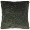 B&M Leaf Velvet Quilted Cushion - Green -B and M Store 388745 woodland green leaf cushion