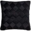 B&M Rubin Black Velvet Basket Weave Cushion -B and M Store 388798 black rubin velvet basket weave cushion