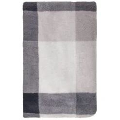 B&M Highland Mono Check Sherpa Doublesided Throw -B and M Store 388811 highland check sherpa throw 4
