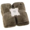 B&M Aspen Faux Fur Throw - Sage -B and M Store 388819 aspen faux fur throw sage 4