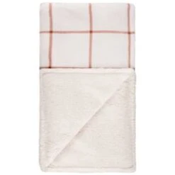 B&M Winston Check Sherpa Throw - White -B and M Store 388854 winston check throw with sherpa 3