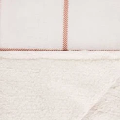 B&M Winston Check Sherpa Throw - White -B and M Store 388854 winston check throw with sherpa 4