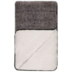 B&M Montana Two Tone Sherpa Throw - Charcoal -B and M Store 388866 montana two tone sherpa throw charcoal 3
