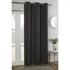 B&M Kent Woven Eyelet Blackout Panel 54 X 86" - Charcoal 2 B&M Kent Woven Eyelet Blackout Panel 54 X 86" - Charcoal -B and M Store 388869 kent blackout woven panel charcoal