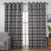 B&M Oakland Traditional Woven Grey Check Curtains 90 X 90" -B and M Store 388935 388936 388937 388938 388939 oakland woven check curtain grey 2