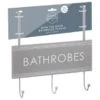 B&M Over The Door Bathroom Plaque - Bathrobes -B and M Store 389254 overdoor bathroom plaque 3 hook bathrobes 2
