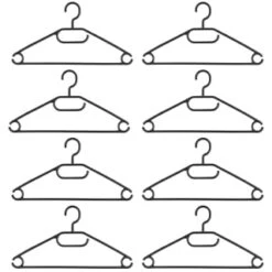 B&M Swivel Hook Hangers 8pk - Black -B and M Store 389262 home organisation 8pk swivel hook hangers black 2