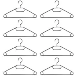 B&M Swivel Hook Hangers 8pk - Grey -B and M Store 389265 home organisation 8pk swivel hook hangers grey 2