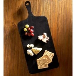 B&M Urban Paradise Black Pine Wood Serve Board -B and M Store 390146 black pine wood serve board with serving handle 5