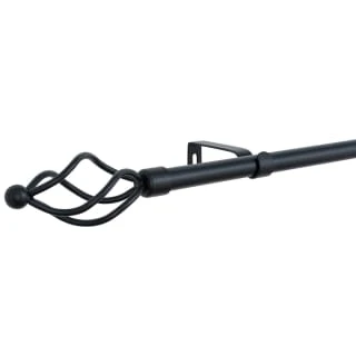 B&M Small Black Twist Curtain Pole 122-213cm 3 B&M Small Black Twist Curtain Pole 122-213cm