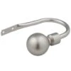 B&M Matt Satin Silver Orb Curtain Hold Backs 2pk -B and M Store 390224 matt satin silver orb pair holdbacks1