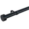 B&M Black Stud End Curtain Pole 70 - 120cm -B and M Store 390236 390237 black stud end pole 2