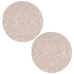 B&M Cotton Woven Placemats 2pk -B and M Store 390337 2pk cotton woven placemats natural 2