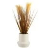 B&M Pampas Grass In Stone Pot - Neutral -B and M Store 390469 pampas grass in stone pot