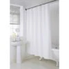 B&M Mono Jacquard Shower Curtain - White -B and M Store 390592 mono jacquard shower curtain white