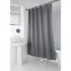 B&M Mono Jacquard Shower Curtain - Grey -B and M Store 390593 mono jacquard shower curtain grey
