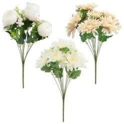 B&M Large Flower Bunch - Cream -B and M Store 390731 large bunch group