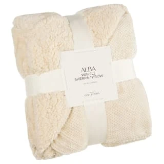 B&M Alba Waffle Sherpa Throw 3 B&M Alba Waffle Sherpa Throw