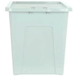 B&M Storage Box With Lid 80L - Sage -B and M Store 391384 sage 80l storage box and lid 2