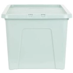 B&M Storage Box With Lid 60L - Sage -B and M Store 391388 sage 60l storage box 2