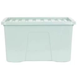 B&M Storage Box With Lid 60L - Sage -B and M Store 391388 sage 60l storage box